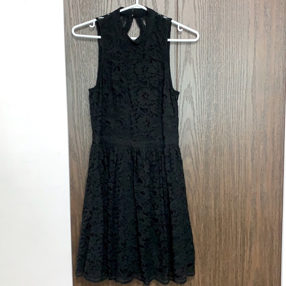 Hollister Little Black Lace Dress with Back Cutout - Picture 1 of 3